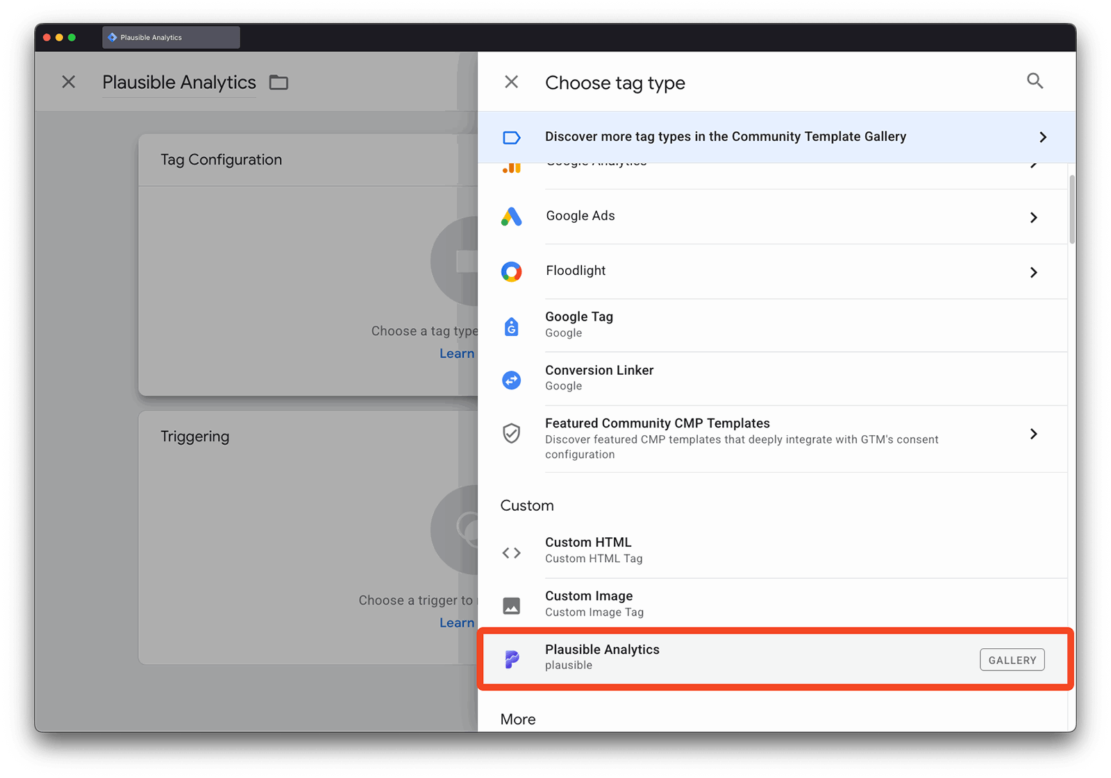 Plausible GTM Template New Tag Template Plausible GTM Template New Tag Template