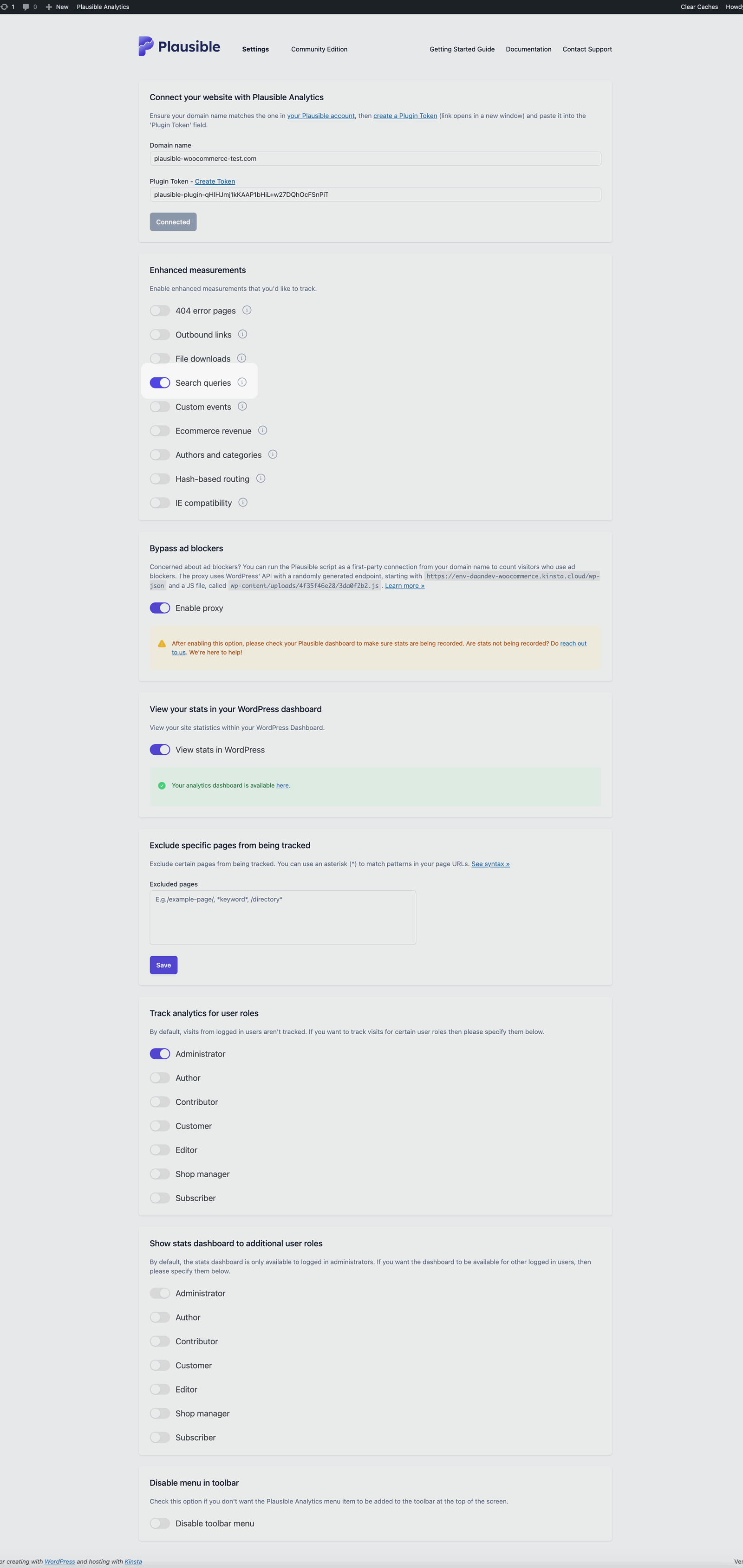 enable search queries setting in plausible plugin for wordpress enable search queries setting in plausible plugin for wordpress